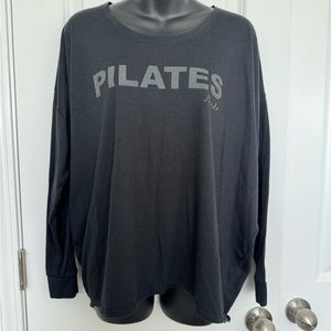 Pilates nerd soft black long sleeved tee XL